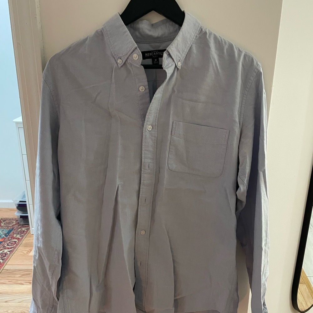 J. Crew Factory Light Blue Casual Button-Down Shirt